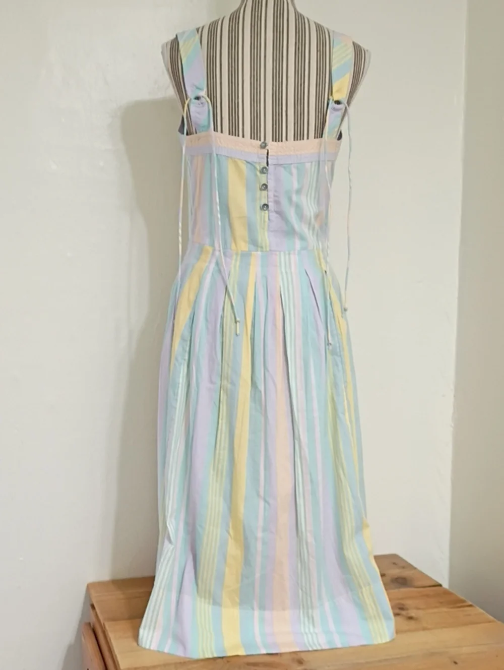 Free People Primavera Striped Midi Dress w Pockets Size S NWOT - Picture 6 of 13